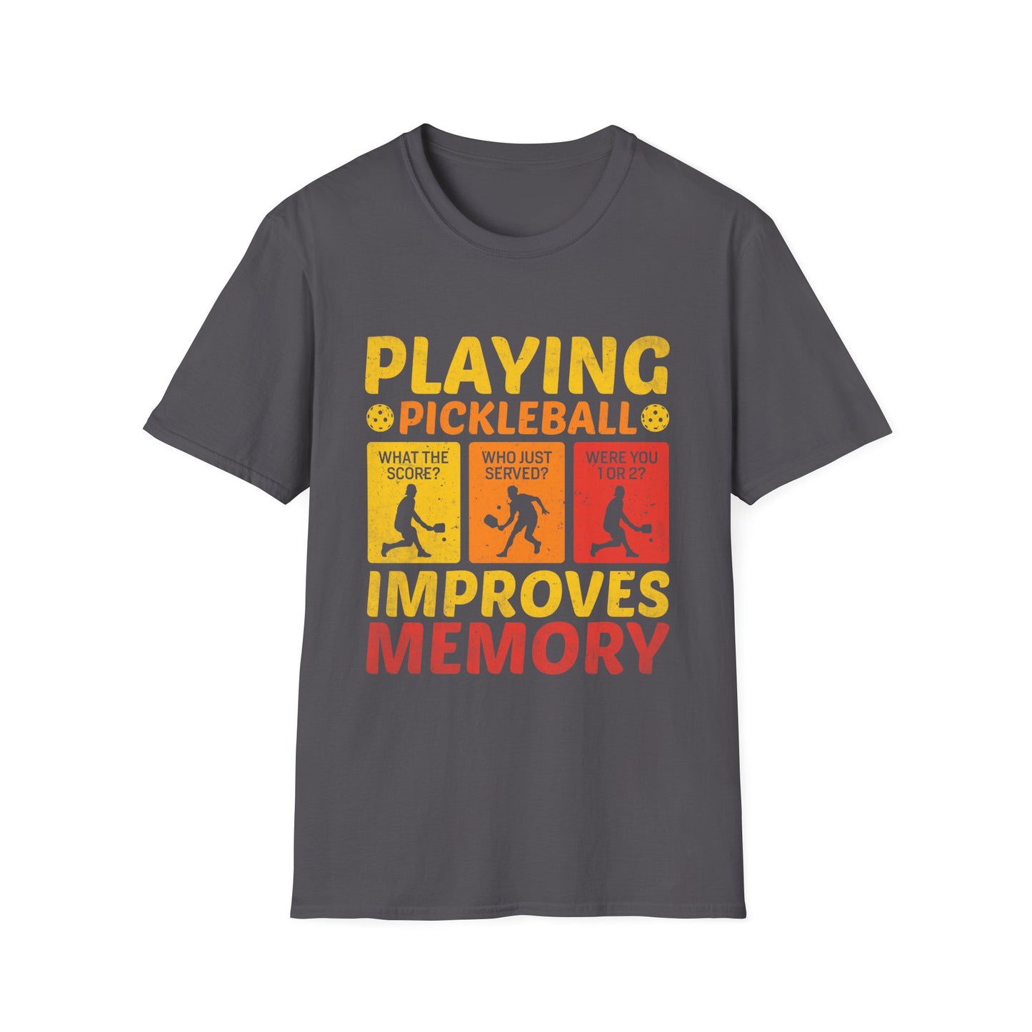 Playing Pickleball Improves Memory Unisex Softstyle T-Shirt