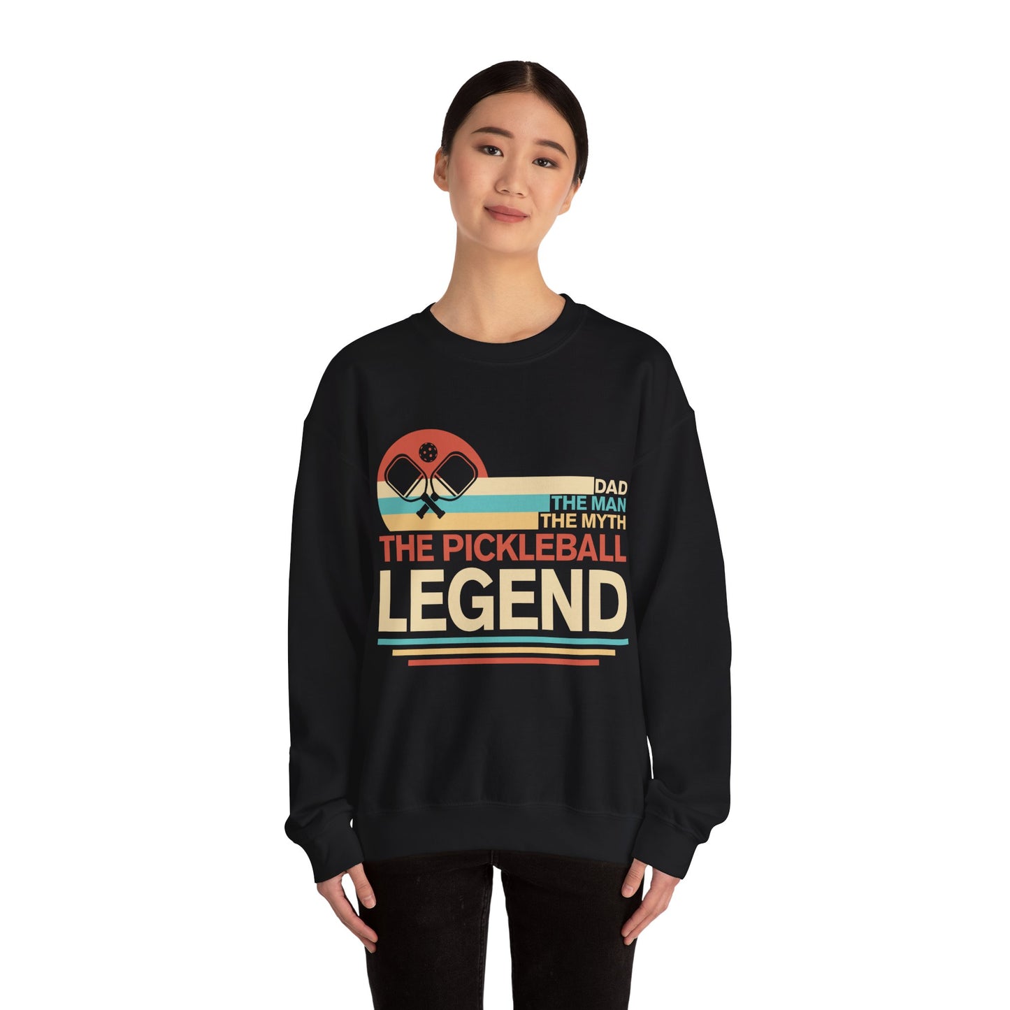 Dad, The Man, The Myth, The Pickleball Legend Heavy Blend™ Crewneck Sweatshirt