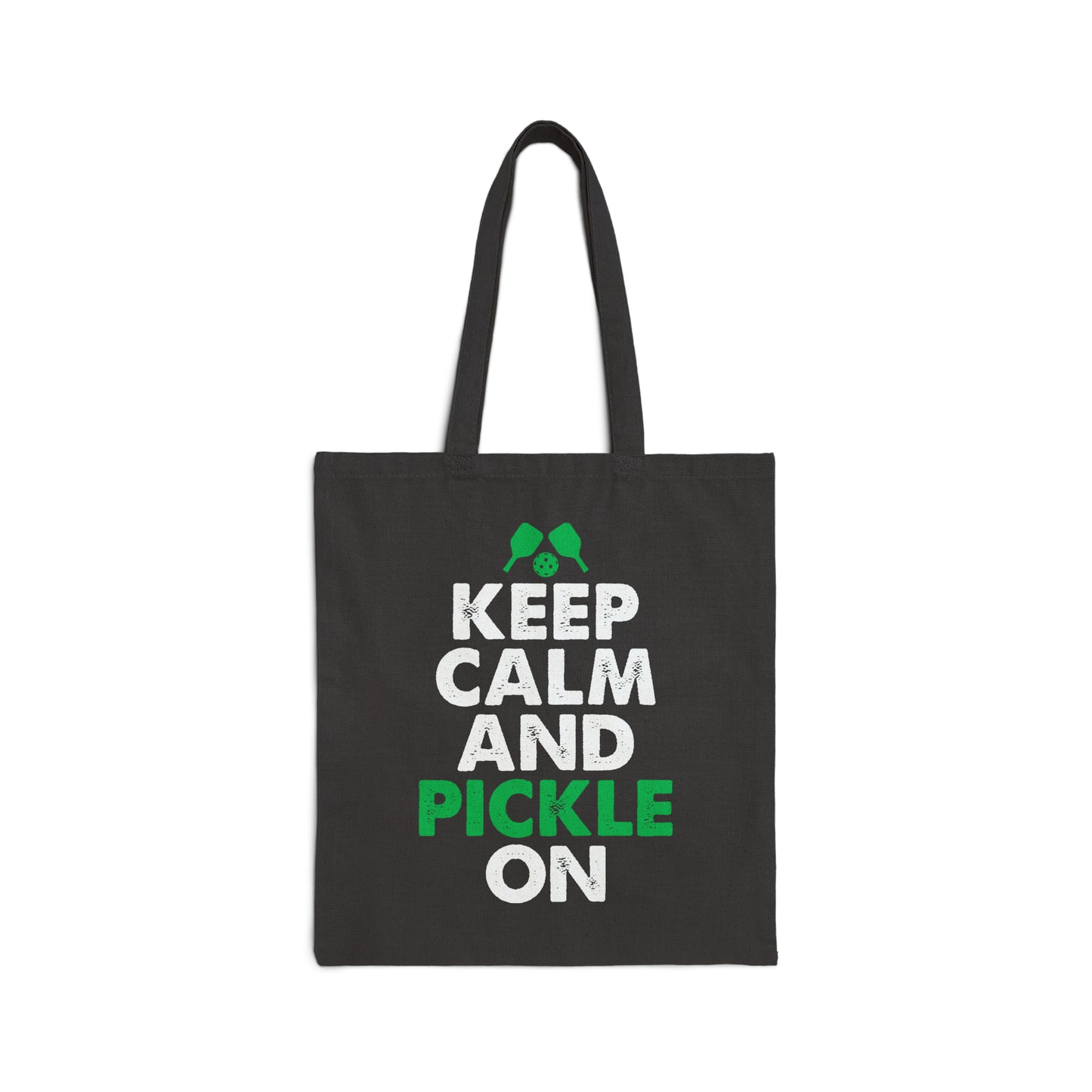 Keep Calm and Pickle On Cotton Canvas Tote Bag