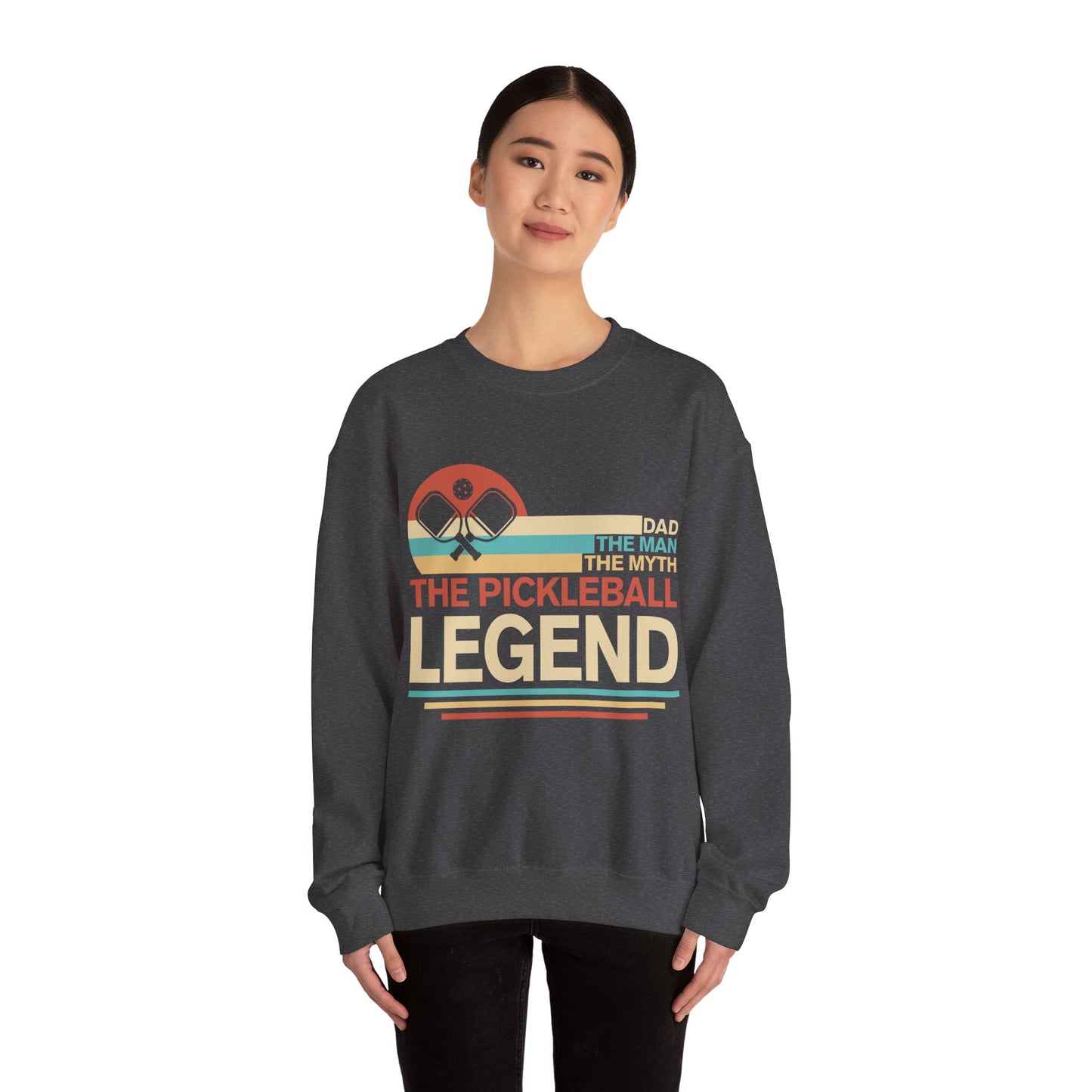 Dad, The Man, The Myth, The Pickleball Legend Heavy Blend™ Crewneck Sweatshirt