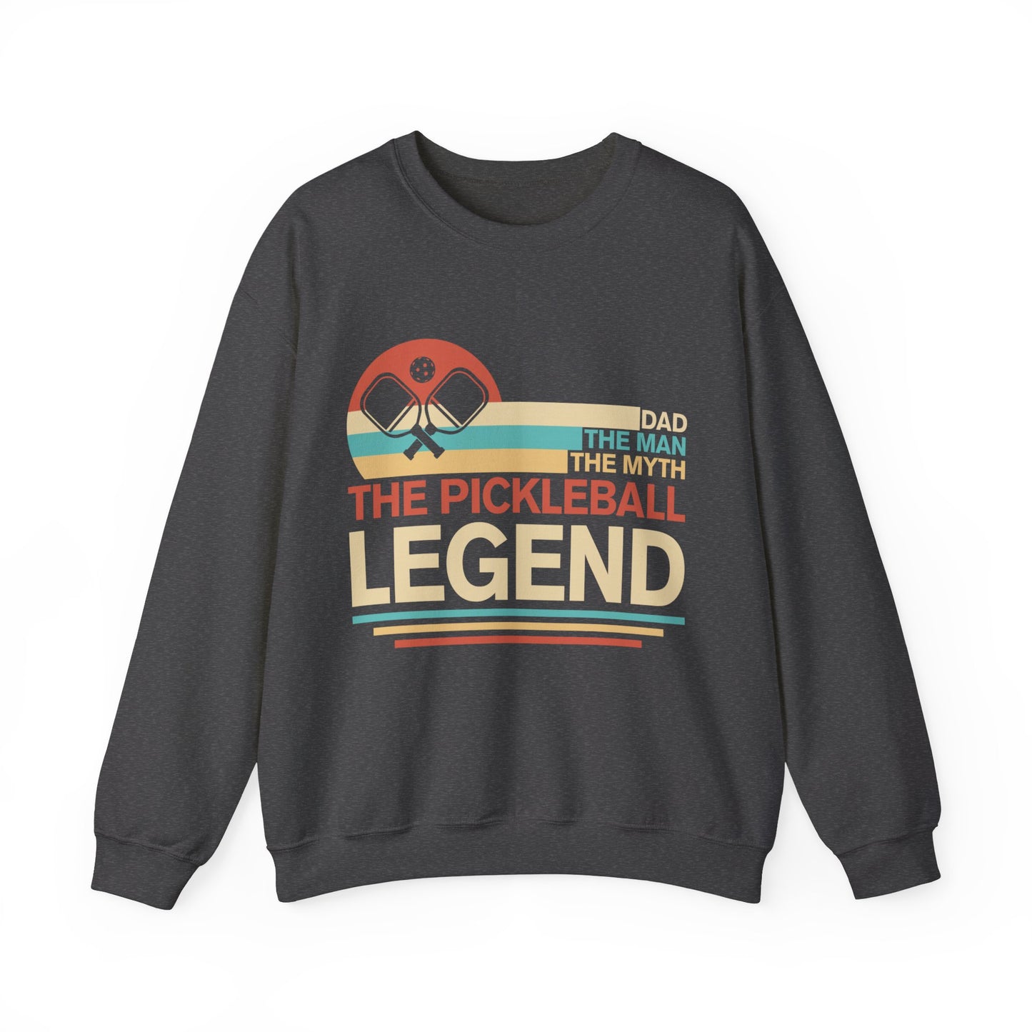 Dad, The Man, The Myth, The Pickleball Legend Heavy Blend™ Crewneck Sweatshirt