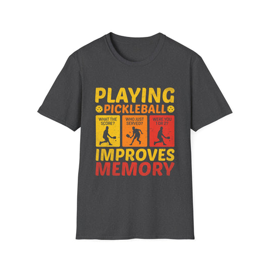 Playing Pickleball Improves Memory Unisex Softstyle T-Shirt