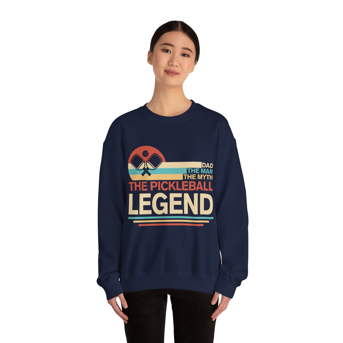 Dad, The Man, The Myth, The Pickleball Legend Heavy Blend™ Crewneck Sweatshirt