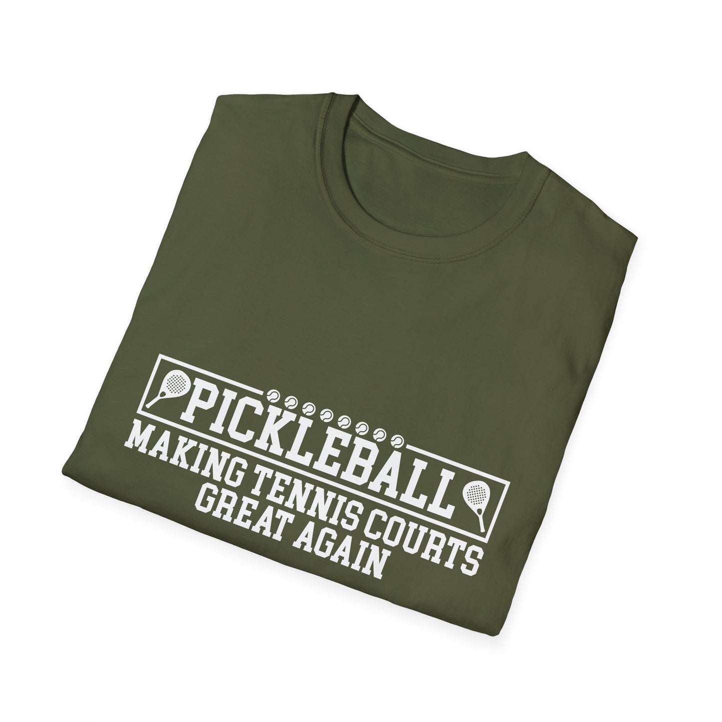 Pickleball, Making Tennis Courts Great Again Unisex Softstyle T-Shirt