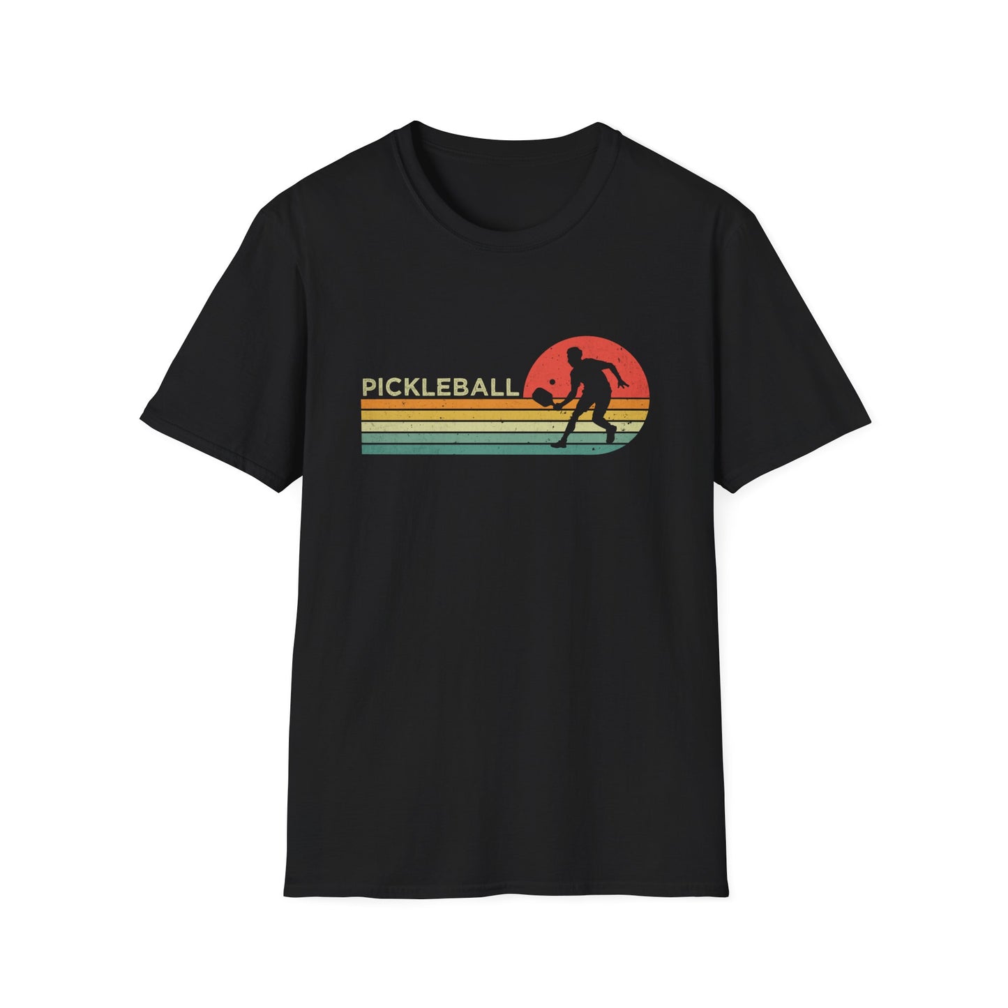 Pickleball Retro Man Unisex Softstyle T-Shirt