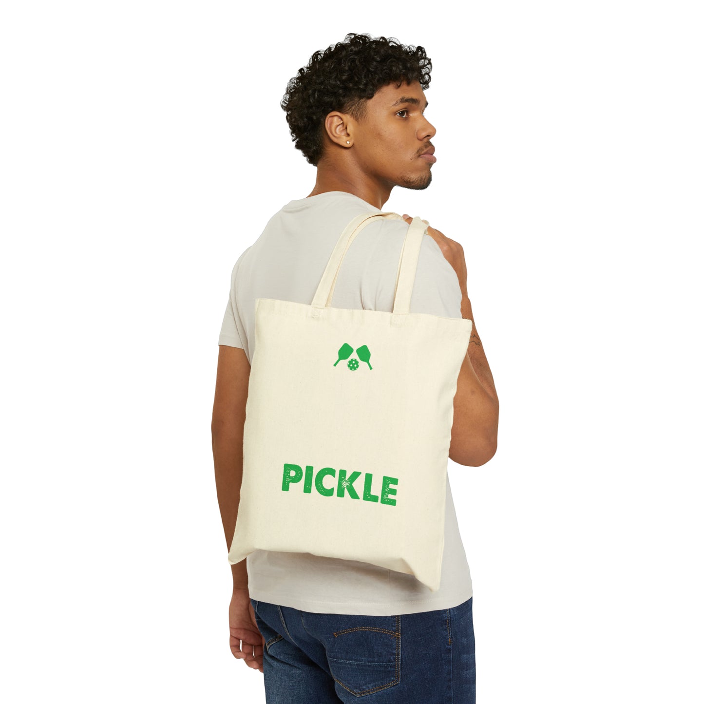 Keep Calm and Pickle On Cotton Canvas Tote Bag