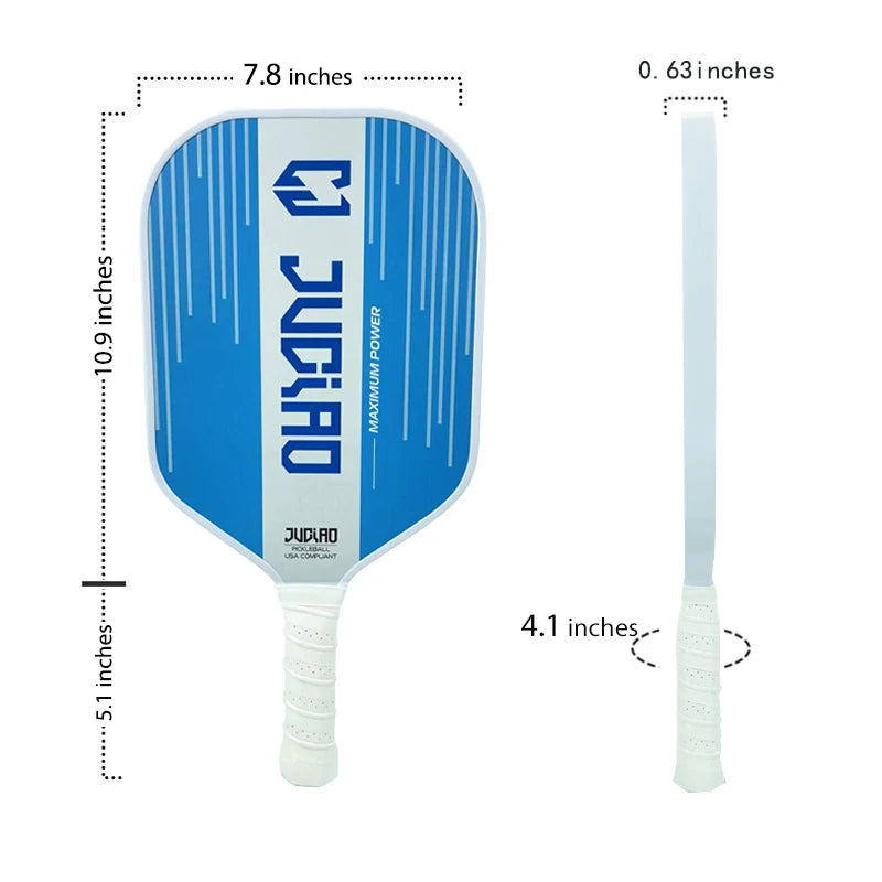 Juciao Pickleball Paddle Carbon Fiber Surface Enhance Sweet Spot 16mm Polypropylene Honeycomb Core Pickleball  Racket