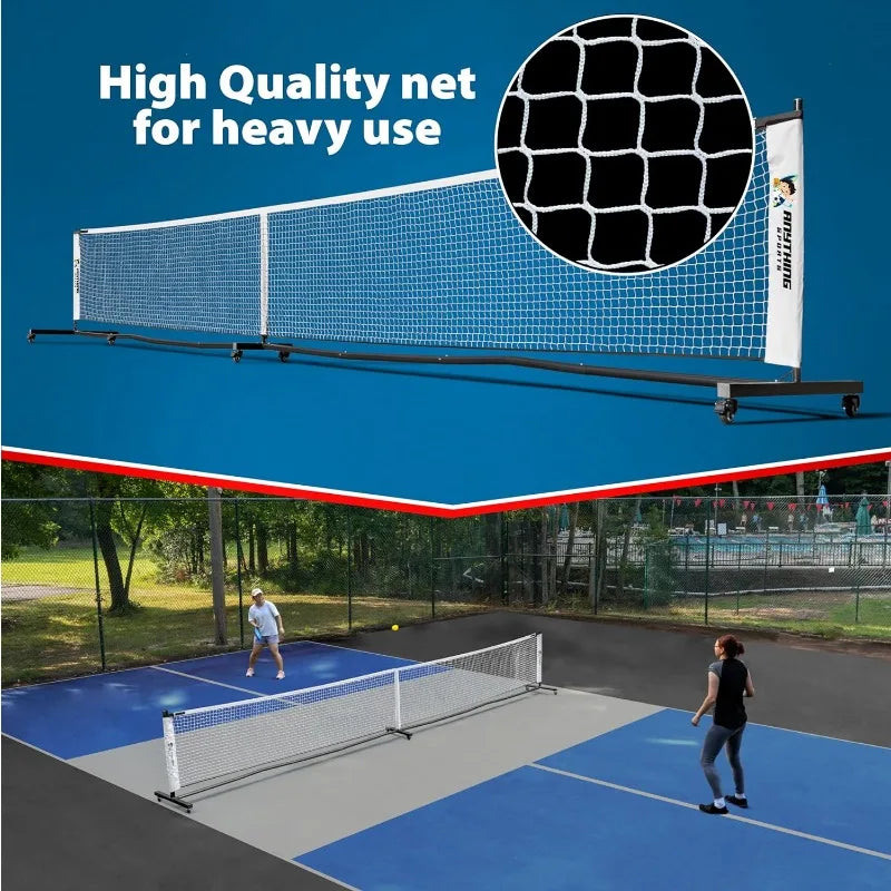 Deluxe Heavy Duty Pickleball Net with Wheels 2.0